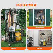 Load image into Gallery viewer, Amocart 16 Slots Garden Tool Organizer Yard Tool Tower Rack with Hooks Wheels Long-Handled Rake Stand Holder for Garage Storage
