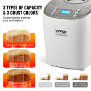 Charger l'image dans la visionneuse de galerie, Amocart 2/3 LB Bread Maker 15-in-1 Dough Machine Nonstick Ceramic Pan Automatic Bread maker with Gluten Free Setting