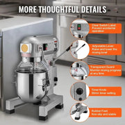Bild in Galerie-Viewer laden, Amocart 10L/14L/28.5L/18.7L Commercial Food Mixer Commercial Stand Mixer with 3 Adjustable Speeds 550W 1100W Dough Mixer