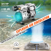 Load image into Gallery viewer, Amocart Pond Aerator 550W, Up to 1Acre 50ft Lake Aeration System, Weighted Tube & Diffuser Included for Supply