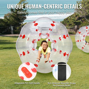 Load image into Gallery viewer, SucceBuy Inflatable Bumper Ball 4FT/1.2M Body Sumo Zorb Balls for Teen & Adult 0.8mm PVC Bubble Balls Bumper Bopper Toys