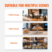 Bild in Galerie-Viewer laden, Amocart 2/3-Tier Commercial Acrylic Pastry Bakery Display Case with Rear Door Access & Removable Shelves for Donut Bagels Cake