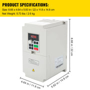 Bild in Galerie-Viewer laden, Amocart 2.2/3/4/7.5KW VFD Frequency Inverter 110V/220V1/3P Input 3P Output VariableFrequency Drive CNC Motor Inverter Converter