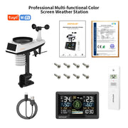Load image into Gallery viewer, Professional Wi-Fi Wireless Weather Station with 7-in-1 Outdoor Weather Sensor, Large Full-Color LCD, 433MHz, 300ft Range, App