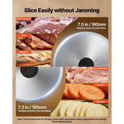 Charger l'image dans la visionneuse de galerie, Amocart 200W Meat Slicer 7.5" Electric Deli Slicer with 2 SUS420 Blades & 0-0.6" Adjustable Thickness for Frozen Meat Ham Steak