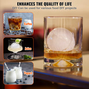 Charger l'image dans la visionneuse de galerie, Amocart 60mm Ice Ball Press Maker Spherical Whiskey Tray Mould Bubble-Free Making Mold Crystal Ice Ball Box for Bar Cocktail