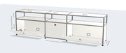 Bild in Galerie-Viewer laden, Tv Stand Storage Cabinets Corner Cabinet Metal Storage Display Cabinet Living Room Cabinets Furniture
