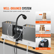 Charger l'image dans la visionneuse de galerie, Amocart Cabbing Machine 6" 2HP 1800rpm Efficient Lapidary Rock Grinder Polisher With Lamp & Water Pump for Gem Jade Stone