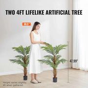 Bild in Galerie-Viewer laden, Amocart Artificial Palm Tree 4/5/6 FT Faux Plant Secure PE Material & Anti-Tip Tilt Protection Low-Maintenance Plant for Home