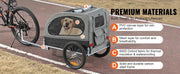 Charger l'image dans la visionneuse de galerie, Amocart 88lbs Dog Bike Trailer Pet Cart Bicycle Carrier with Wheels Coupler Reflectors Flag Collapsible to Store for Dogs
