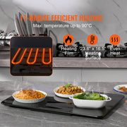 Bild in Galerie-Viewer laden, Amocart Electric Warming Tray 16.5"x 23.6"/11" Portable Tempered Glass Heating Tray with Temperature Control Perfect for Dinner