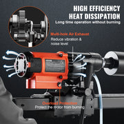 Bild in Galerie-Viewer laden, SucceBuy 3200W 750RPM Wet/Dry Diamond Core Drill Machine Concrete Drill Rig Stand Industrial Wet Electric Core Drilling Machine