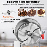 Bild in Galerie-Viewer laden, 【Premium】Amocart 150-2500g Electric Grain Mill Grinder Commercial Swing Spice Grinders for Dry Herbs Grains Spices Cereals Coff