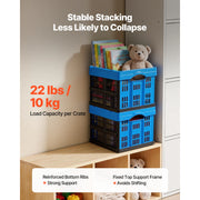 Bild in Galerie-Viewer laden, Amocart 25L 3PCS Plastic Stackable Storage Bins Collapsible Folding Storage Containers Space-Saving Baskets for Home Organizing