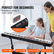 Bild in Galerie-Viewer laden, Amocart 88 Key Digital Piano Keyboard Semi Weighted Keys Full Size Electric Portable Keyboard Piano Set 1000Tones for Beginners