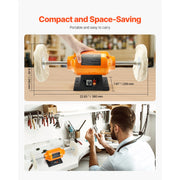 Load image into Gallery viewer, Amocart 1/2HP Bench Buffer Polisher 8inch 1725RPM/3450RPM Dual Speed with 2PCS Cotton Wheels Cast Iron Base for Metal Jewelry