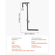 Charger l'image dans la visionneuse de galerie, Amocart 300 lbs Truck Hitch Game Hoist Hunting Deer Hoist with Adjustable Height Gambrel Winch for Skinning & Cleaning Game