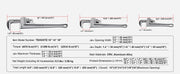 Load image into Gallery viewer, Amocart Pipe Wrench Aluminum Straight Pipe Wrench Adjustable Plumbing Wrench High Strength Jaw & Ergonomic Handle Automotive