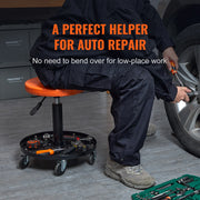 Charger l'image dans la visionneuse de galerie, Amocart Mechanic Stool 250 LBS Rolling Pneumatic Creeper Garage/Shop Seat Padded Rolling Workshop Stool for Garage Auto Repair