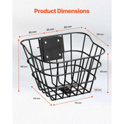 Charger l'image dans la visionneuse de galerie, SucceBuy Front Bike Basket Electric Scooter Basket - Max Bearing 20 lbs Construct from Solid Steel Kids / Adults Bicycle Basket