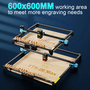 Charger l'image dans la visionneuse de galerie, Twotrees TTS-20 Max Metal 20W Laser Engraving Machine 600x600mm Laser Cutting Machine For Cutting MDF Acrylic cnc laser engraver