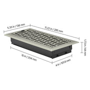 Charger l'image dans la visionneuse de galerie, Amocart 4 x 10 Inch Floor Registers Vent Grilles HVAC Heavy-Duty Walkable Iron Floor Vents with Metal Damper for Home & Office