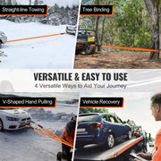Charger l'image dans la visionneuse de galerie, Amocart Off-Road Recovery Kit 3"x30' Heavy Duty Winch Recovery Kit with 30,000 lbs Tow for ATVs Jeeps Off-Road Vehicles Trucks