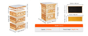 Load image into Gallery viewer, Amocart Bee Hive Deep Box Starter Kit 100% Beeswax Coated Natural Cedar Wood Langstroth Beehive Kit Transparent Acrylic