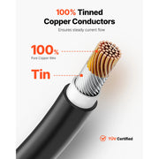 Charger l'image dans la visionneuse de galerie, Amocart 100FT Solar Panel Extension Cable 10AWG 6mm² IP67 Waterproof Solar Extension Cable for Home Ship and RV Solar Panels