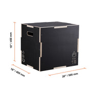 Load image into Gallery viewer, 【From China】Amocart 3 In 1 Plyometric Jump Box Wooden Plyo Box Black For Home Gym Training Conditioning Strength Training