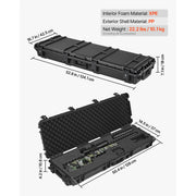 Load image into Gallery viewer, Amocart Hard Rifle Case Lockable Rifle Case w/ Pre-cut Foams & Wheels IP67 Waterproof Pistol Storage Cases for Rifles Shotguns