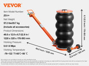 Charger l'image dans la visionneuse de galerie, Amocart 6T Air Jack, 2-5 S Pneumatic Lifting Jack with Heightened Column & Adjustable Handle Thick Rubber Pad Fit for Sedan SUV