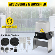 Bild in Galerie-Viewer laden, Amocart Electric Sliding Gate Opener with 2 Remote Controls Gate Operator Hardware Heavy Duty Track Driveway Motor for Security