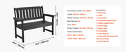 Load image into Gallery viewer, Amocart Outdoor Wooden Metal Garden for Outdoors 480 lbs Load Capacity Bench Outdoor Garden Park