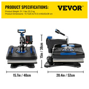 Bild in Galerie-Viewer laden, Amocart Heat Press Machine 12 x 15 /15x15 Inches Fast Heating 360 Swing Away Digital Sublimation T-shirt Vinyl Transfer Printer