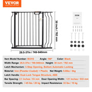 Charger l'image dans la visionneuse de galerie, Amocart Baby Gate 28/30/36 Inches High Dog Gate Easy Step Walk Thru Child Pet Security Pressure Mount Kit Wall Cups Doorways