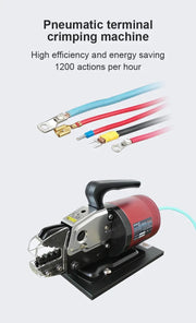 Bild in Galerie-Viewer laden, Zten Pneumatic Terminal Crimping Machine Tool 1.3T Terminal Crimper Pliers Tool with Crimping Die For Optional With Foot Touch