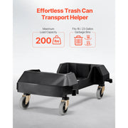 Load image into Gallery viewer, Amocart 200lbs Trash Can Dolly Slim Roller Base with 4 Lockable Wheels Rolling Plastic Bin Barrel Cart Fit 16/23 Gal Containers