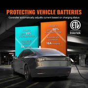 Charger l'image dans la visionneuse de galerie, Amocart Level 1+2 Portable EV Charger 16Amp 120V or 240V 28-Foot Charging Cable Plug-in EV Charging Station for SAE J1772 EVs