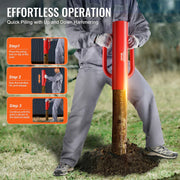 Charger l'image dans la visionneuse de galerie, Amocart Fence Post Driver with Handle Pole Pounder Heavy Duty Carbon Steel Hand Post Rammer Fencing Hole Digger for Channel
