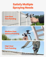 Charger l'image dans la visionneuse de galerie, SucceBuy Stand Airless Paint Sprayer, 650W High Efficiency Airless Sprayer, 3000PSI Electric Paint Sprayer Machine Extension Rod