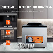 Charger l'image dans la visionneuse de galerie, Amocart DZ-260S Chamber Vacuum Sealer 260W Vacuum Packing Machine with 10.2" Sealing Length for Wet Foods Meats Home Kitchen