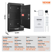 Bild in Galerie-Viewer laden, Amocart Tall Wall Safe 3/4-Tier Hidden Wall Safe w/ Keypad Q235 Cold-Rolled Steel In Wall Safe for Money Jewelry Passport Home