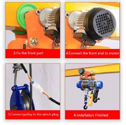 Load image into Gallery viewer, Electric Winch With Pulley,1500KG/1.5T Remote Control Lifting Crane Winch 30m, Electric Lifting Motor 110V/220V/380V
