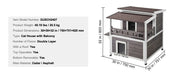 Bild in Galerie-Viewer laden, Amocart Outdoor Cat House Weatherproof Feral Cat Shelter 2-story Large Outdoor Wooden Cat House with Balcony Door and Open Roof