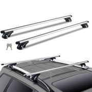 Charger l'image dans la visionneuse de galerie, Amocart Roof Rack Crossbar Adjustable Aliuminum Roof Rail Crossbar Baggage Luggage Carrier 200 LBS Top Roof Crossbar Silver