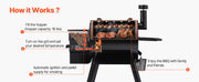 Bild in Galerie-Viewer laden, WiFi App-Controlled Pellet Grill, Amocart BBQ Smoker with LCD Controller for Camping