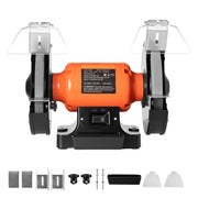 Load image into Gallery viewer, Amocart Bench Grinder 8-inch Single Speed Bench Grinder with Induction Motor Adjustable Eye Shield for Fast Sharpening Grinding