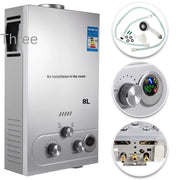 Load image into Gallery viewer, 6L-25L Tankless Gas Water Heater - Instant Heating System for Home & Outdoor (LPG/NG Dual Fuel, Energy Saving Design)