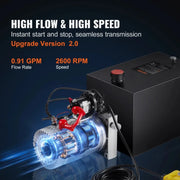 Bild in Galerie-Viewer laden, Amocart Hydraulic Pump 4/10/20 Quart Hydraulic Power Unit Single Acting Dump Trailer Pump DC 12V Hydraulic Pump for Car Lifting
